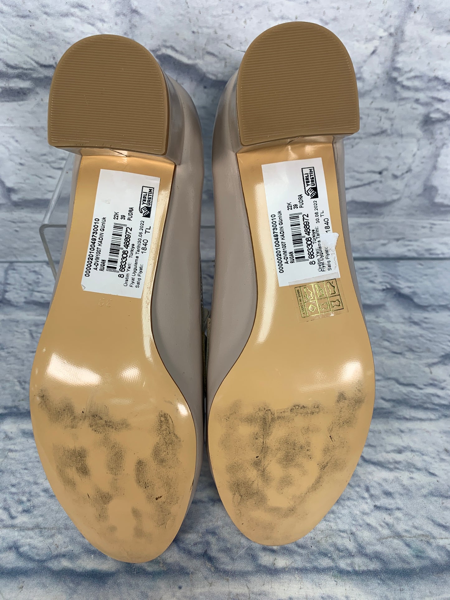Shoes Heels Block By Clothes Mentor In Tan, Size: 8.5