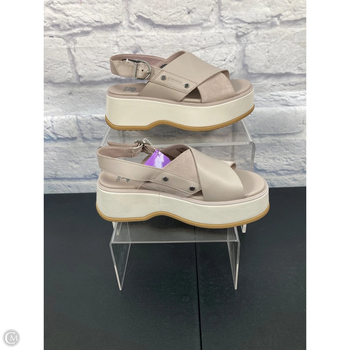 Sandals Heels Platform By Sorel In Grey, Size: 7