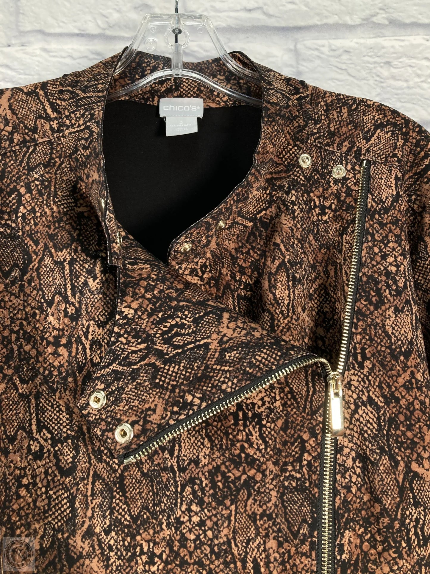 Jacket Moto By Chicos Size: Xl