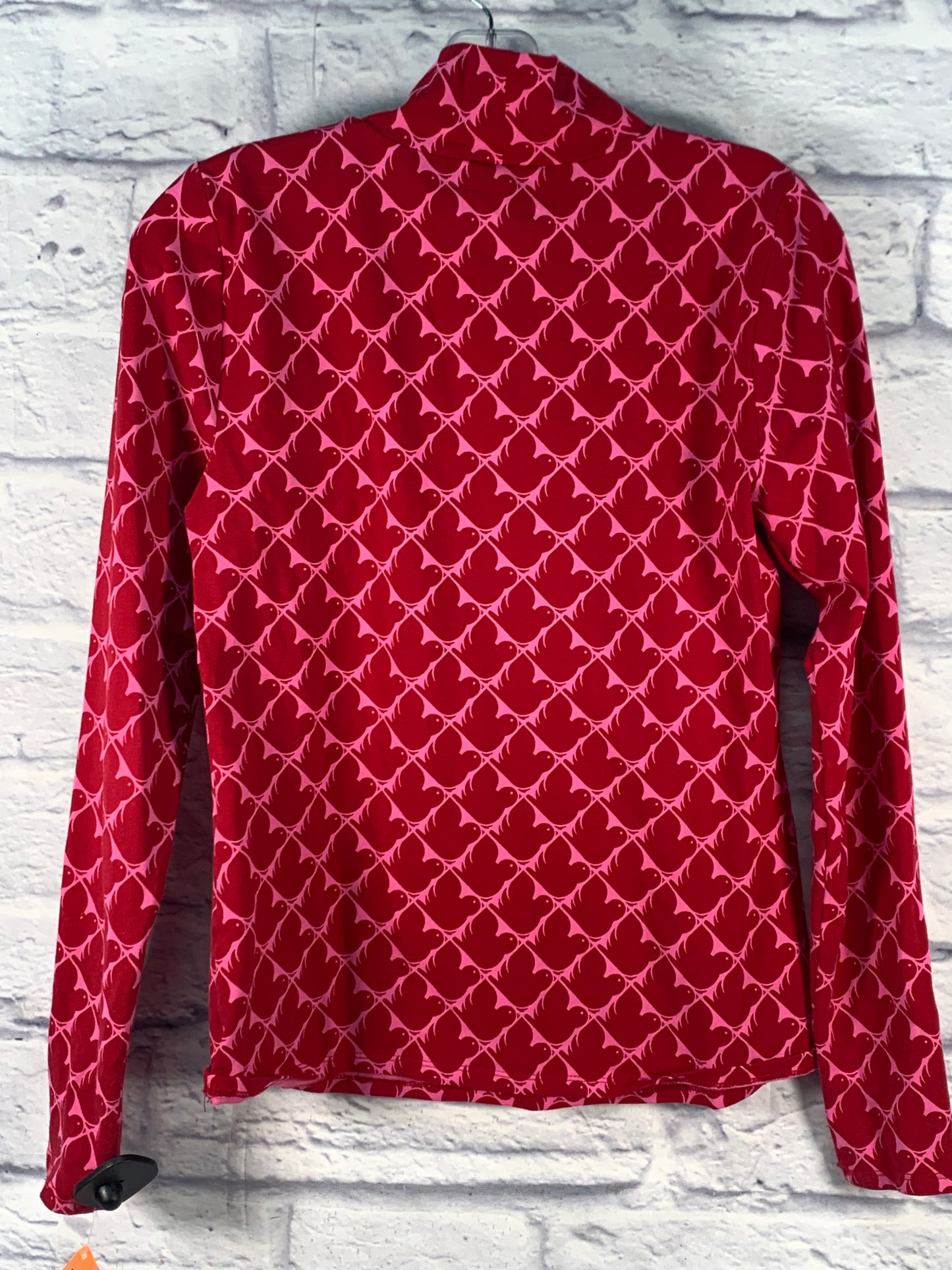 Top Long Sleeve By Maeve In Pink & Red, Size: S