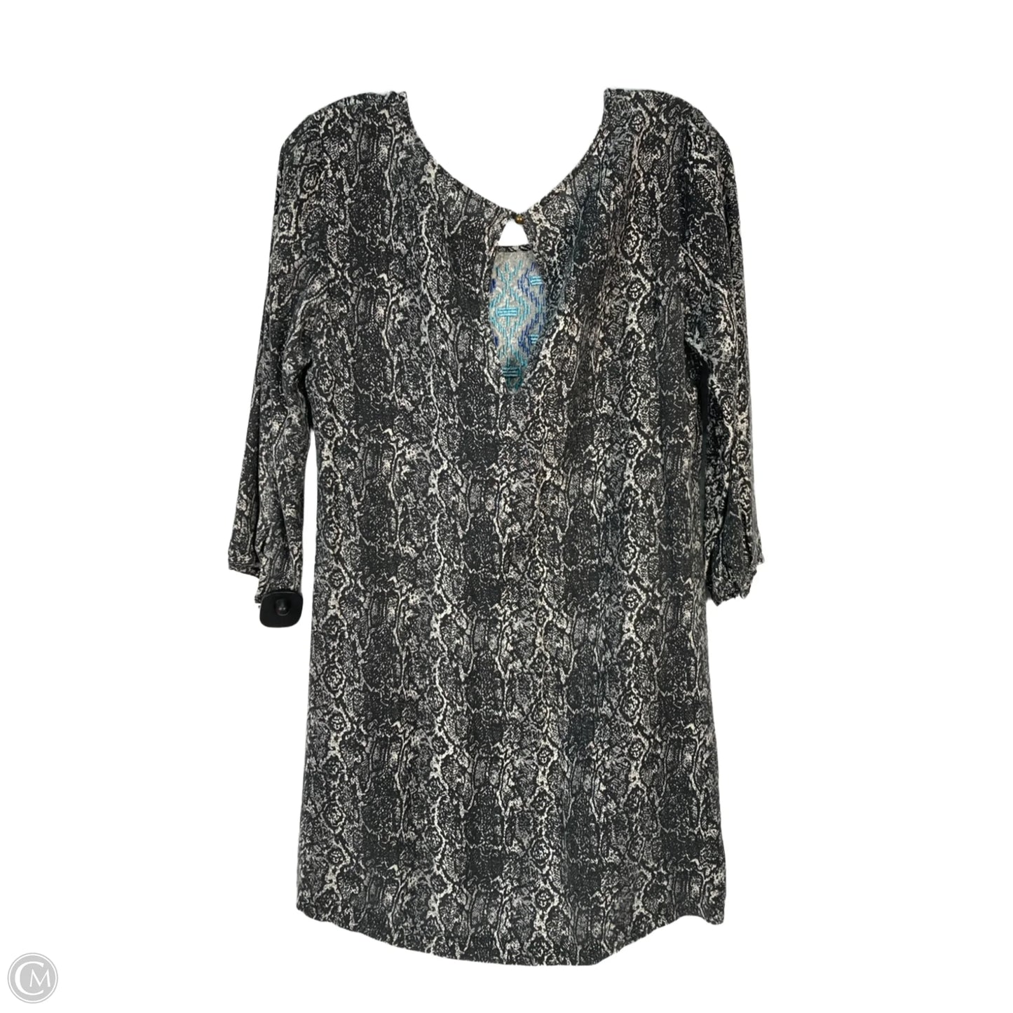 Dress Casual Midi By Ecote In Cream & Grey, Size: M