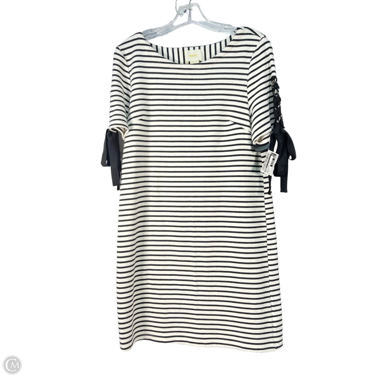 Dress Casual Midi By Maeve In Black & Cream, Size: S