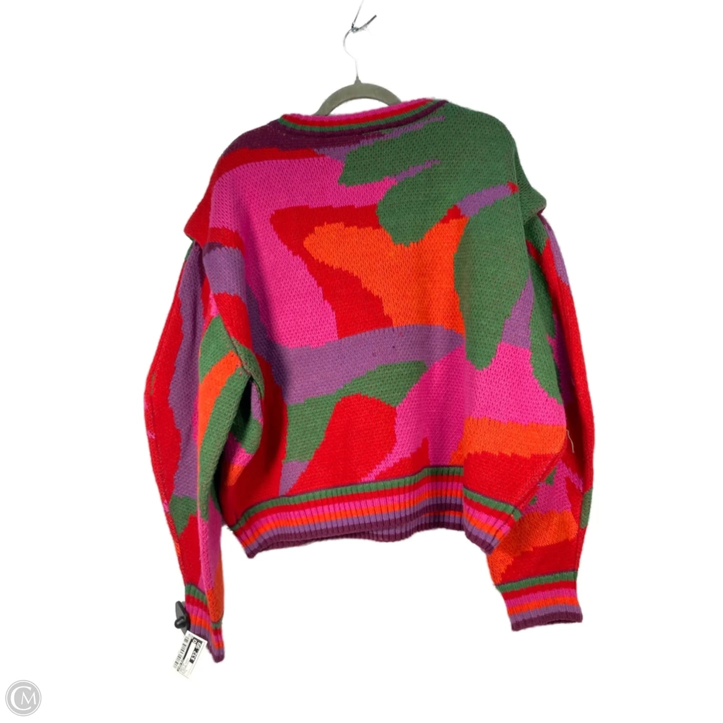 Sweater By Farm Rio In Green & Purple, Size: L