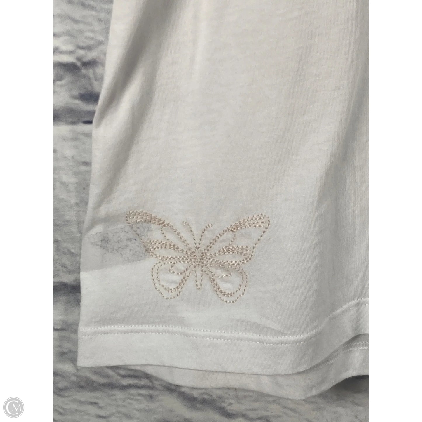 Top Short Sleeve By Johnny Was In White, Size: Xxl