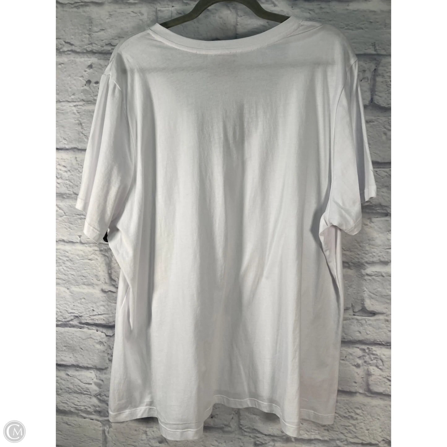 Top Short Sleeve By Johnny Was In White, Size: Xxl