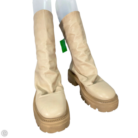 Boots Mid-calf Heels By Free People In Tan, Size: 8.5