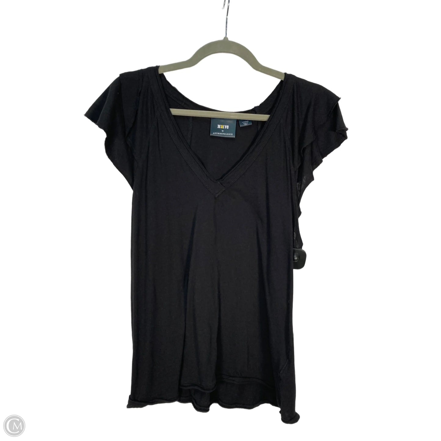 Top Short Sleeve By Maeve In Black, Size: L