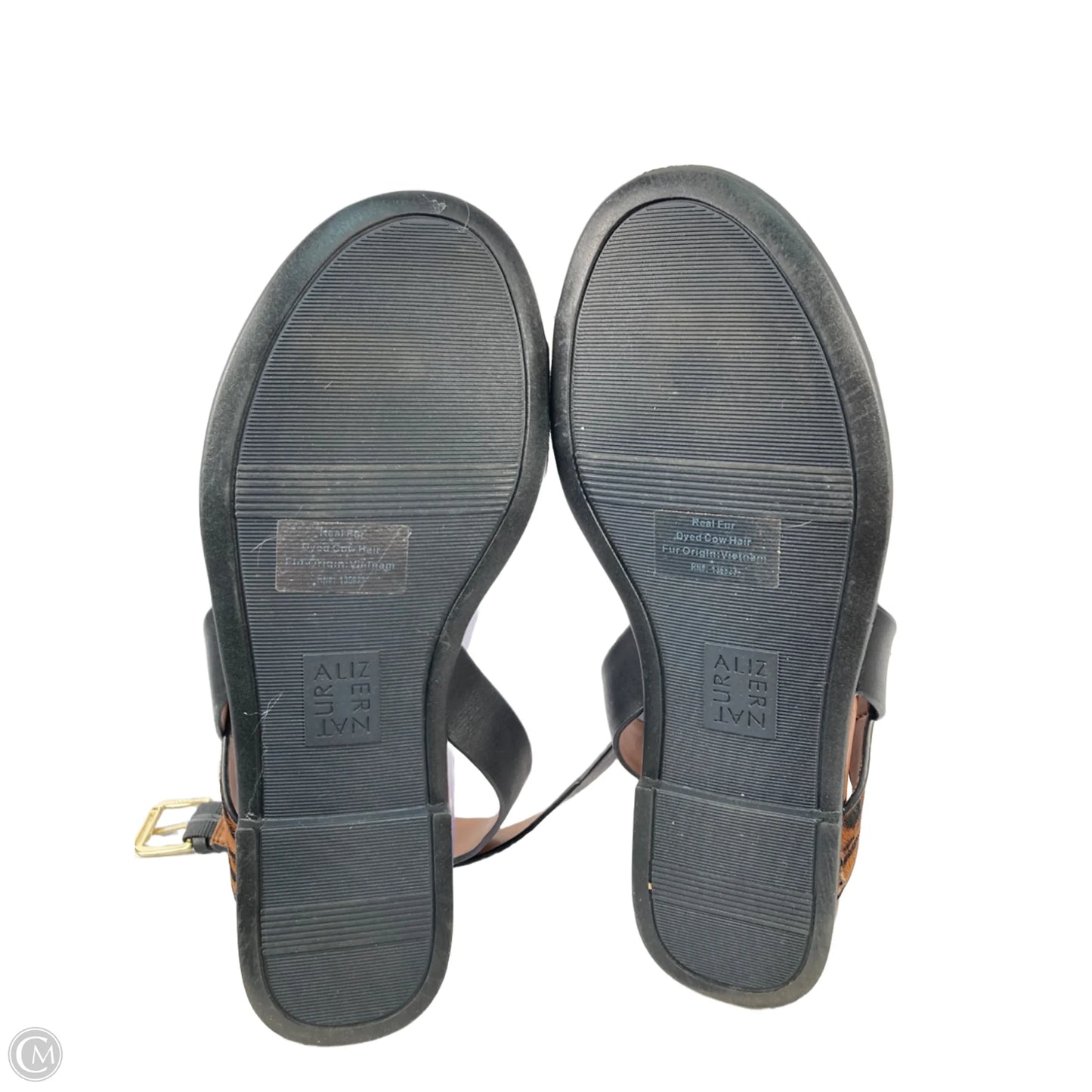 Sandals Flats By Naturalizer In Animal Print, Size: 8.5