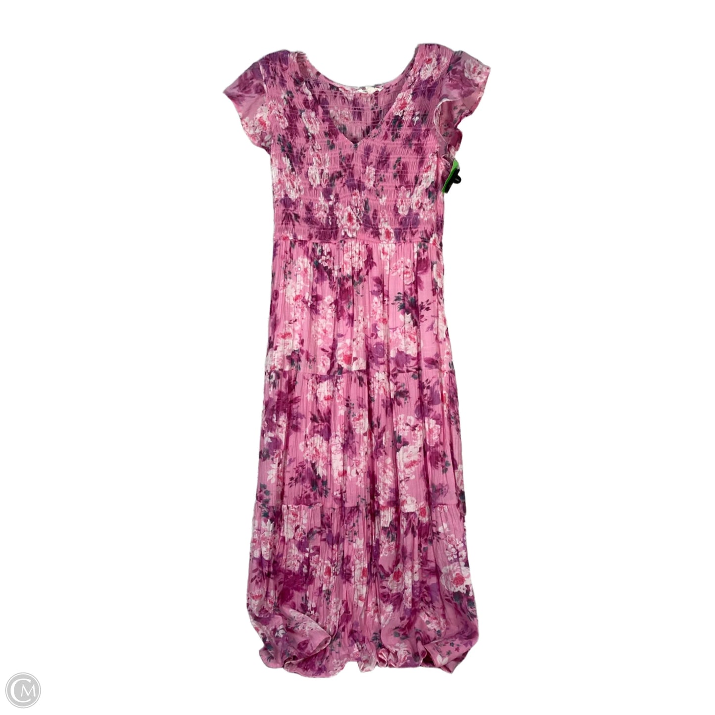 Dress Party Long By Clothes Mentor In Pink & Purple, Size: L