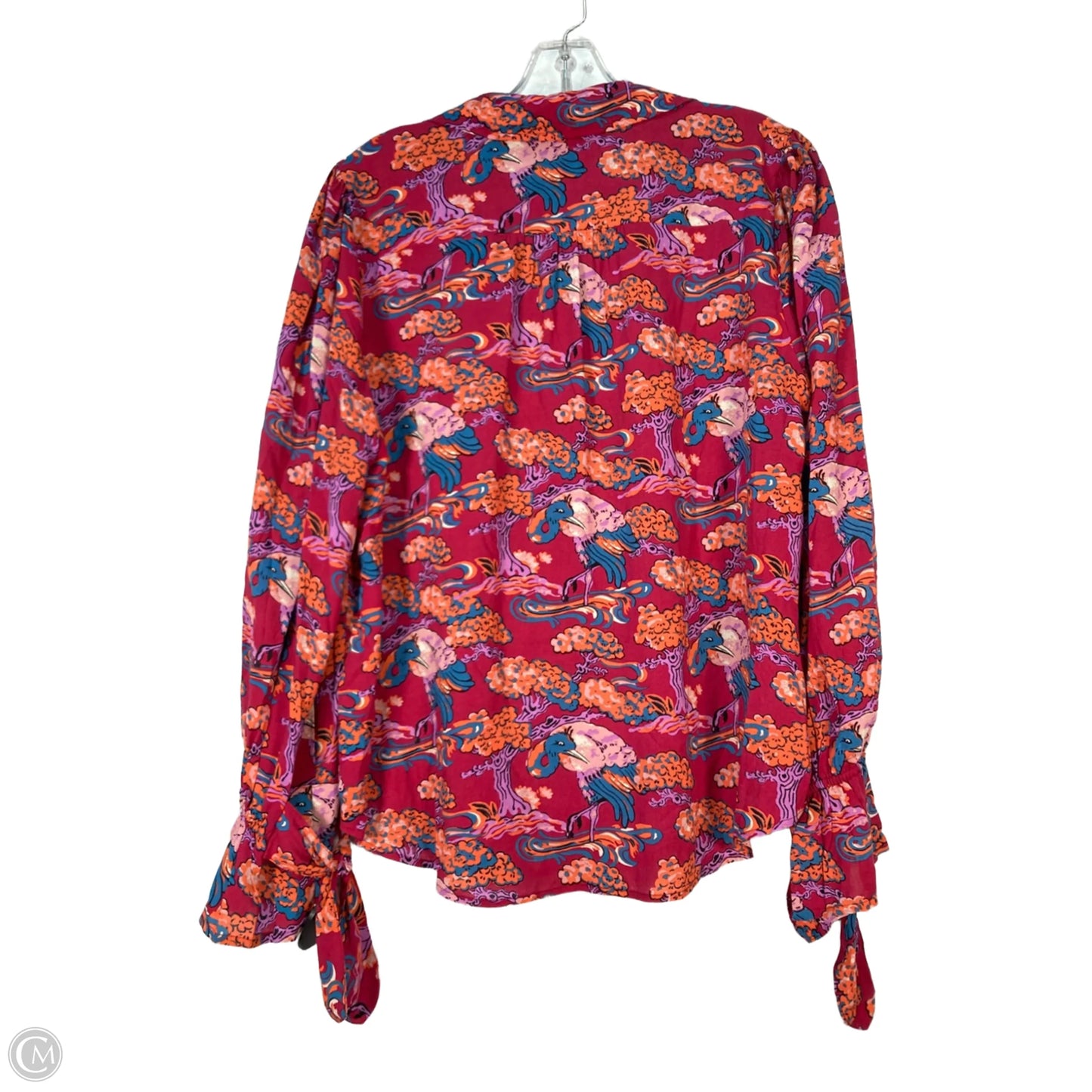 Top Long Sleeve By Maeve In Blue & Purple, Size: L