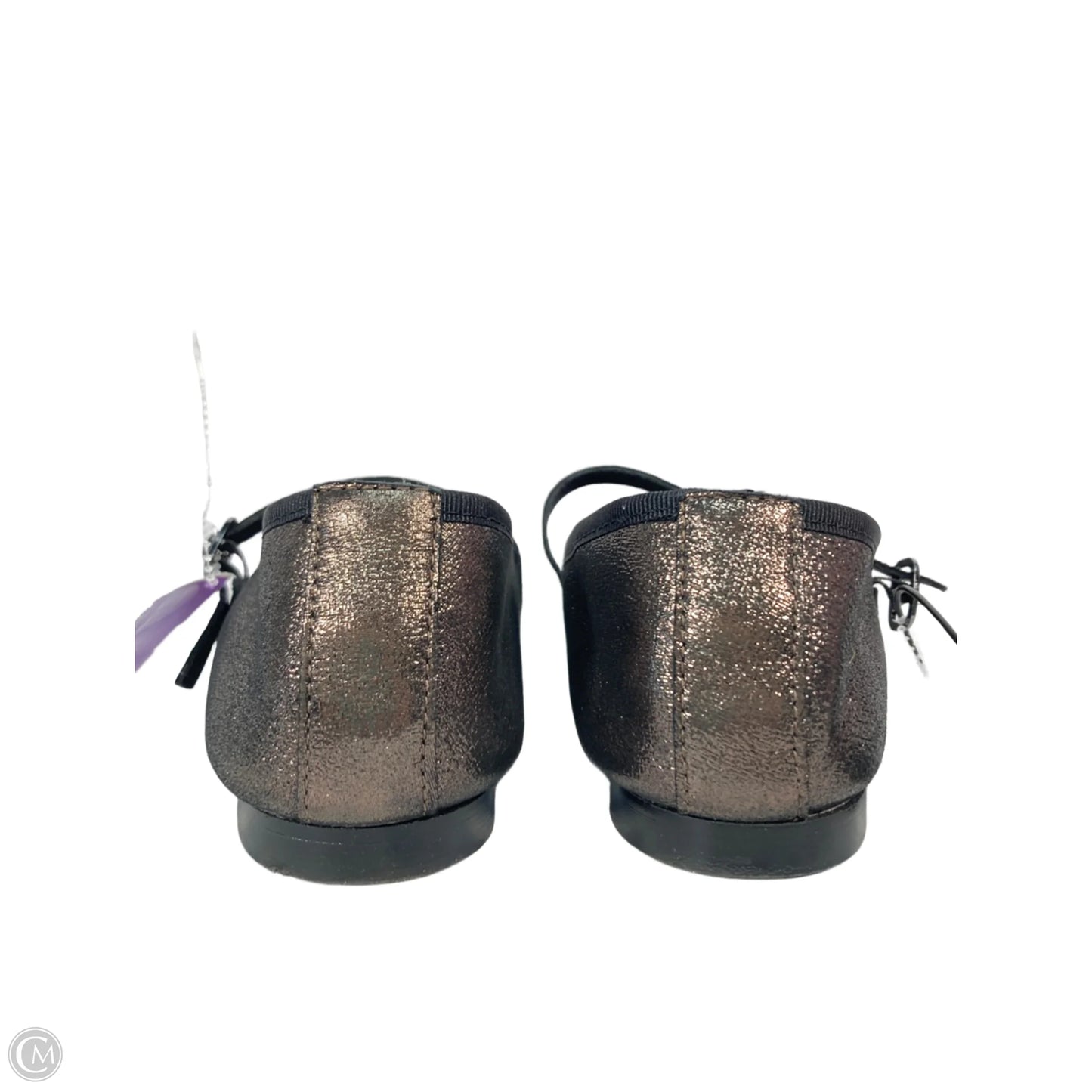 Shoes Flats By Clothes Mentor In Black & Gold, Size: 8.5