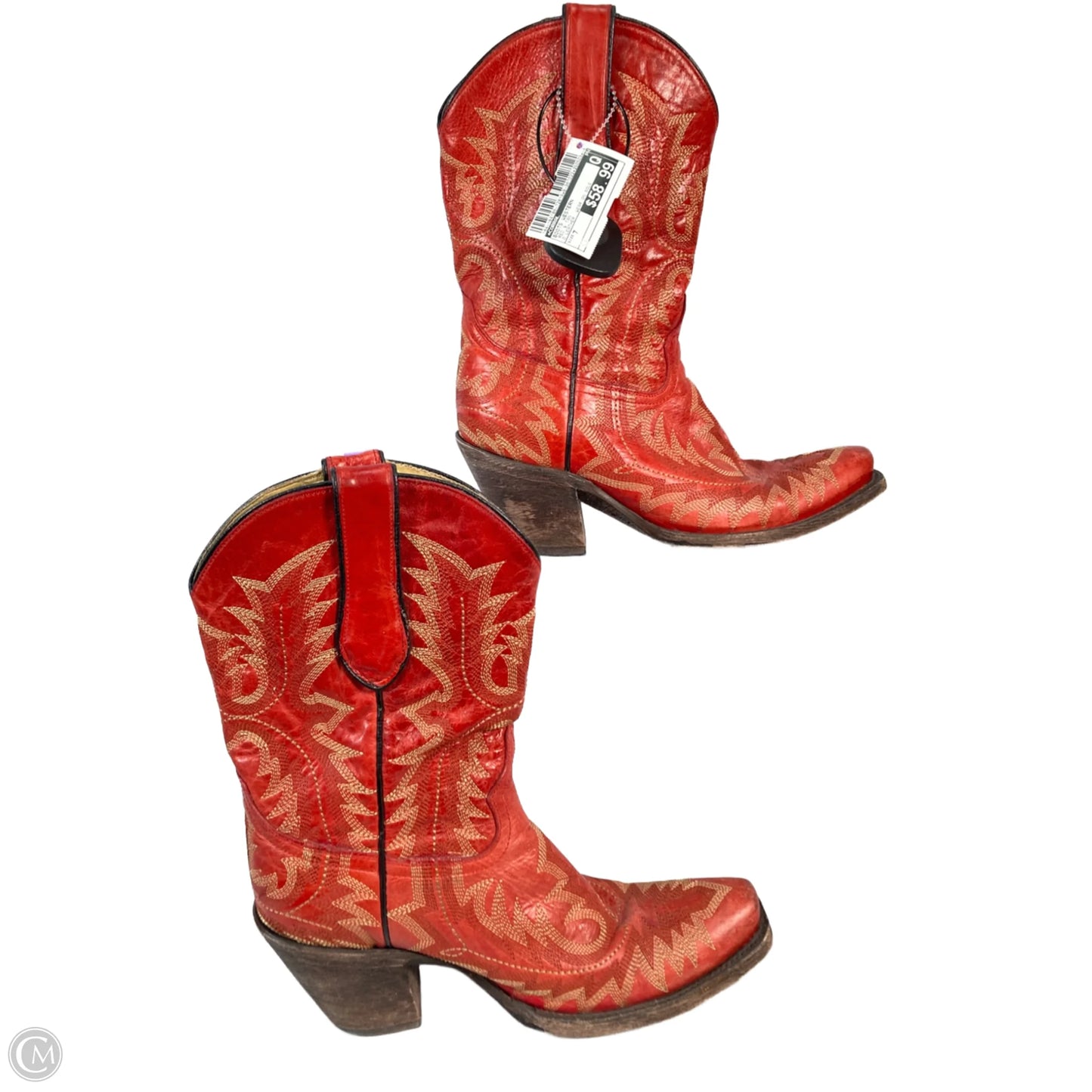 Boots Western By Corral In Red & Tan, Size: 7