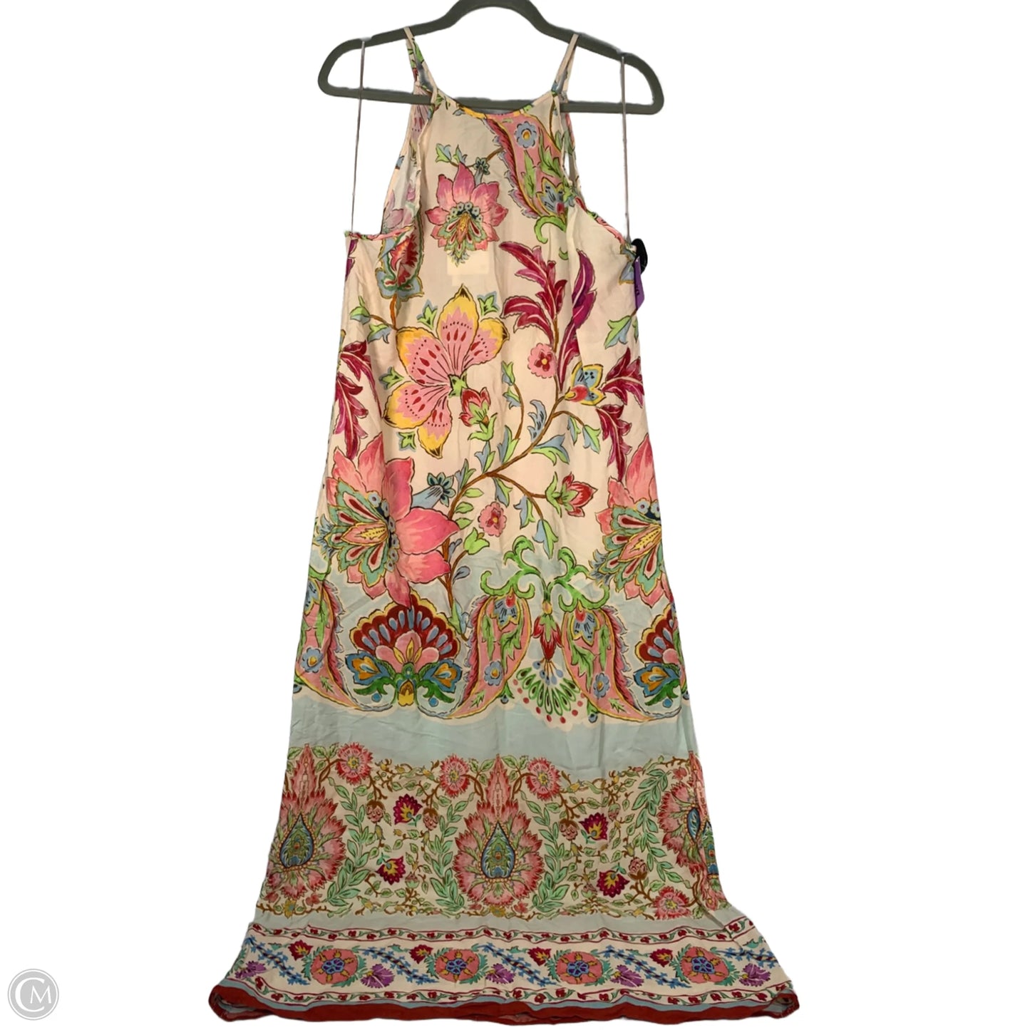 Dress Casual Maxi By Zara In Green & Pink, Size: Xl