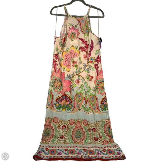 Dress Casual Maxi By Zara In Green & Pink, Size: Xl