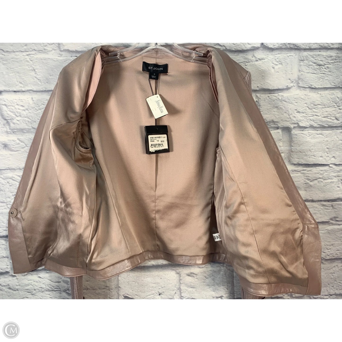 Blazer Designer By St John Collection In Pink, Size: L