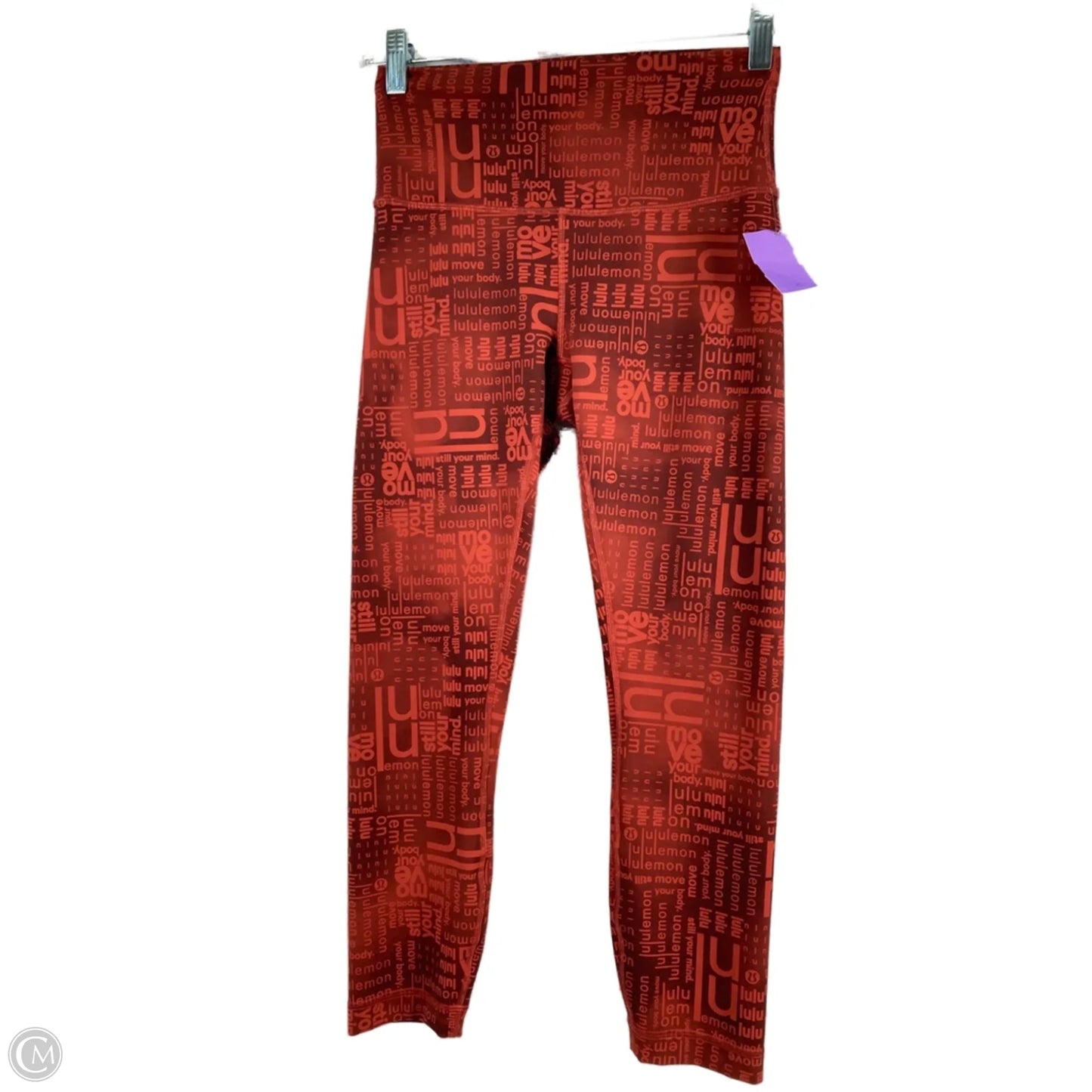 Athletic Leggings By Lululemon In Red, Size: S