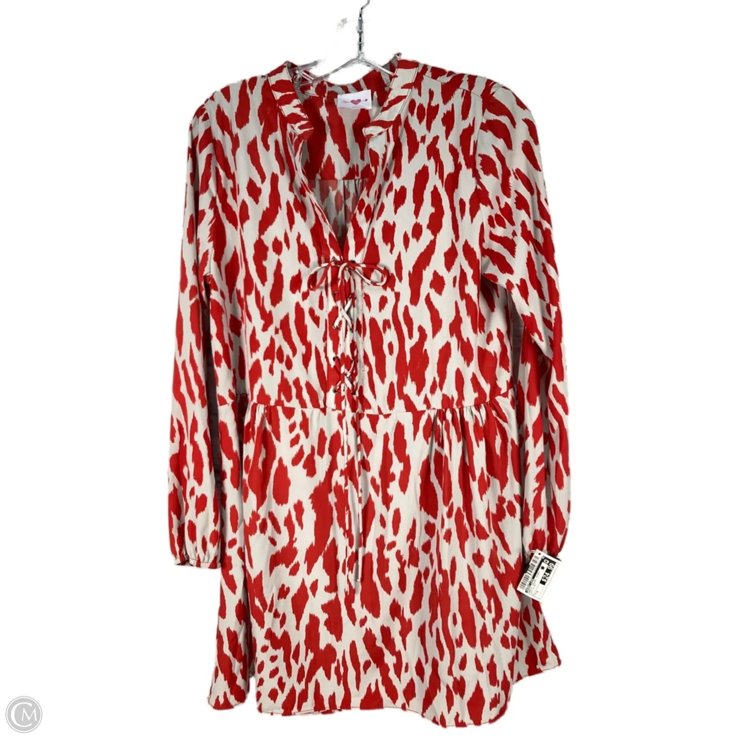 Dress Casual Short By Buddy Love In Grey & Red, Size: S