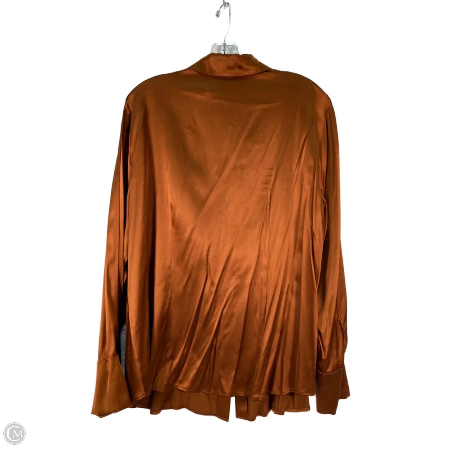 Blouse Long Sleeve By Talbots In Brown, Size: Xl