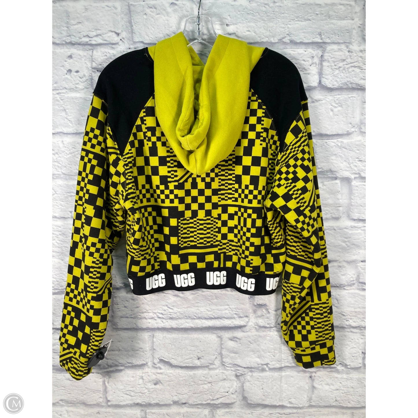 Sweatshirt Designer By Ugg In Black & Yellow, Size: S