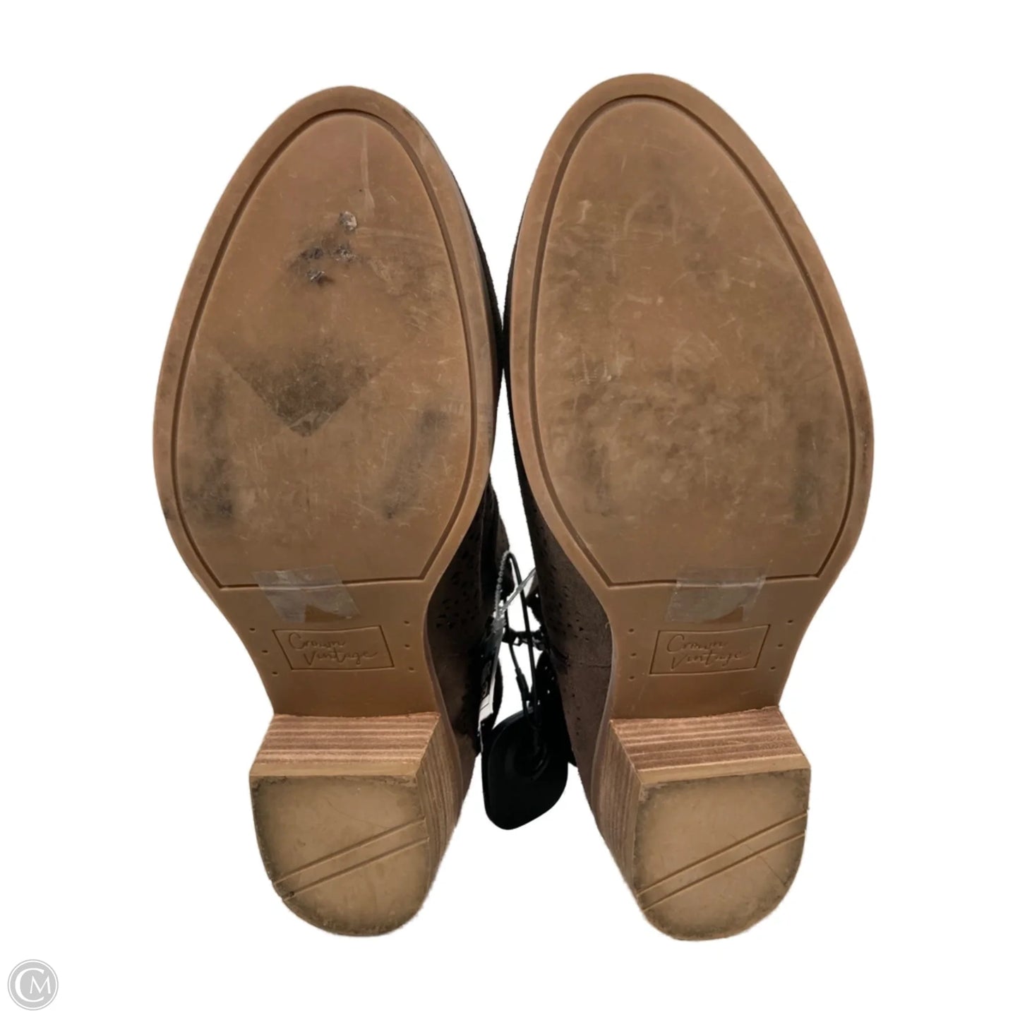 Shoes Heels Block By Crown Vintage In Brown, Size: 10