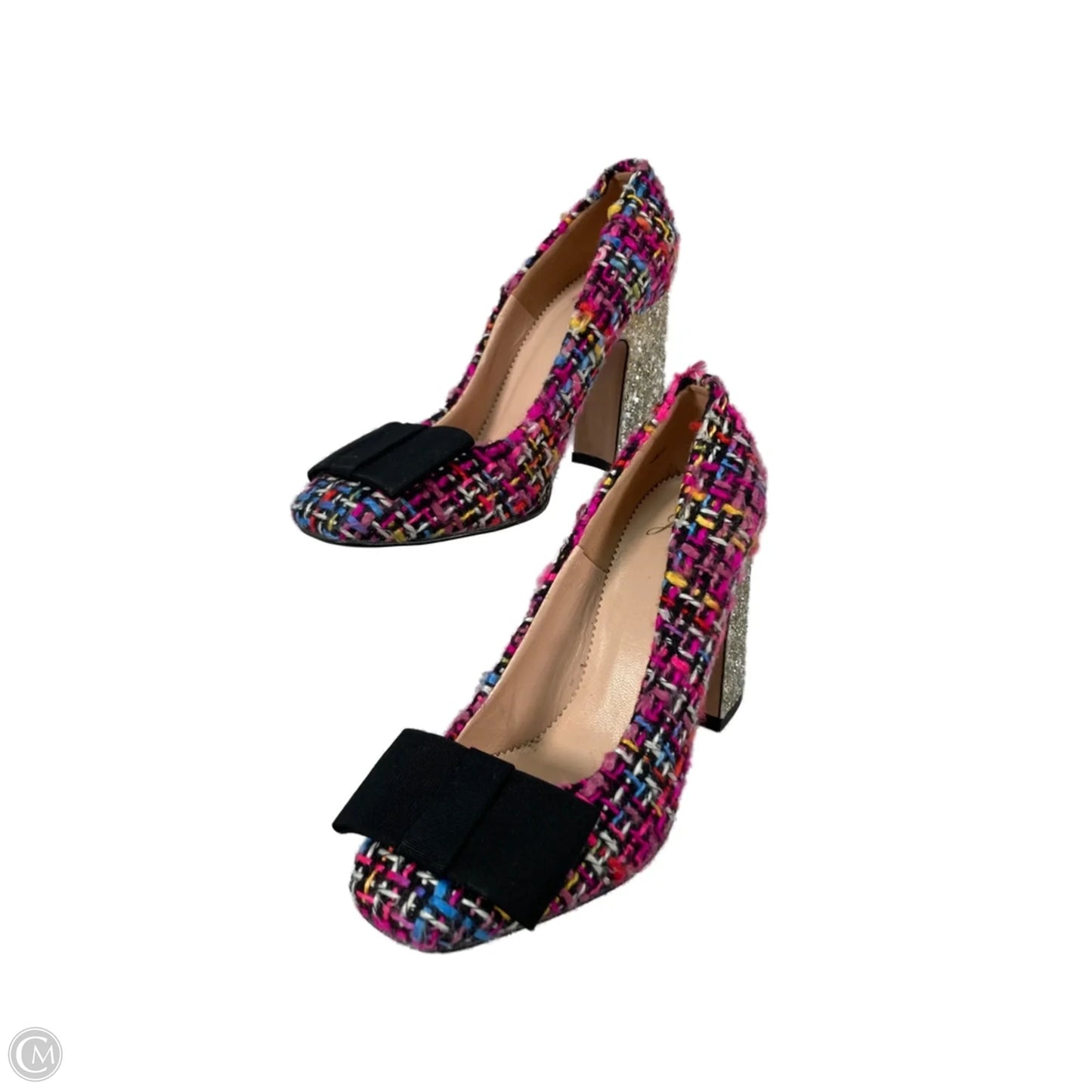 Shoes Heels Block By J. Crew In Black & Pink, Size: 6