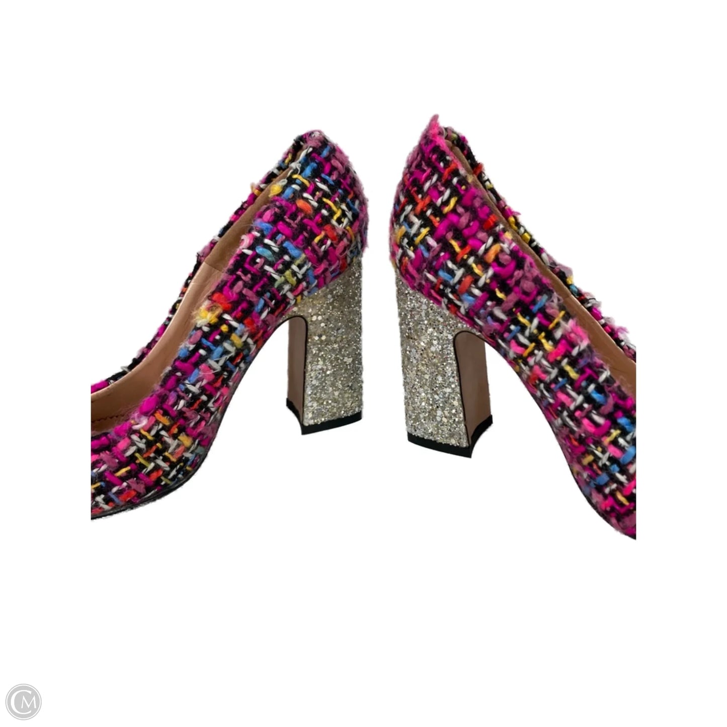 Shoes Heels Block By J. Crew In Black & Pink, Size: 6