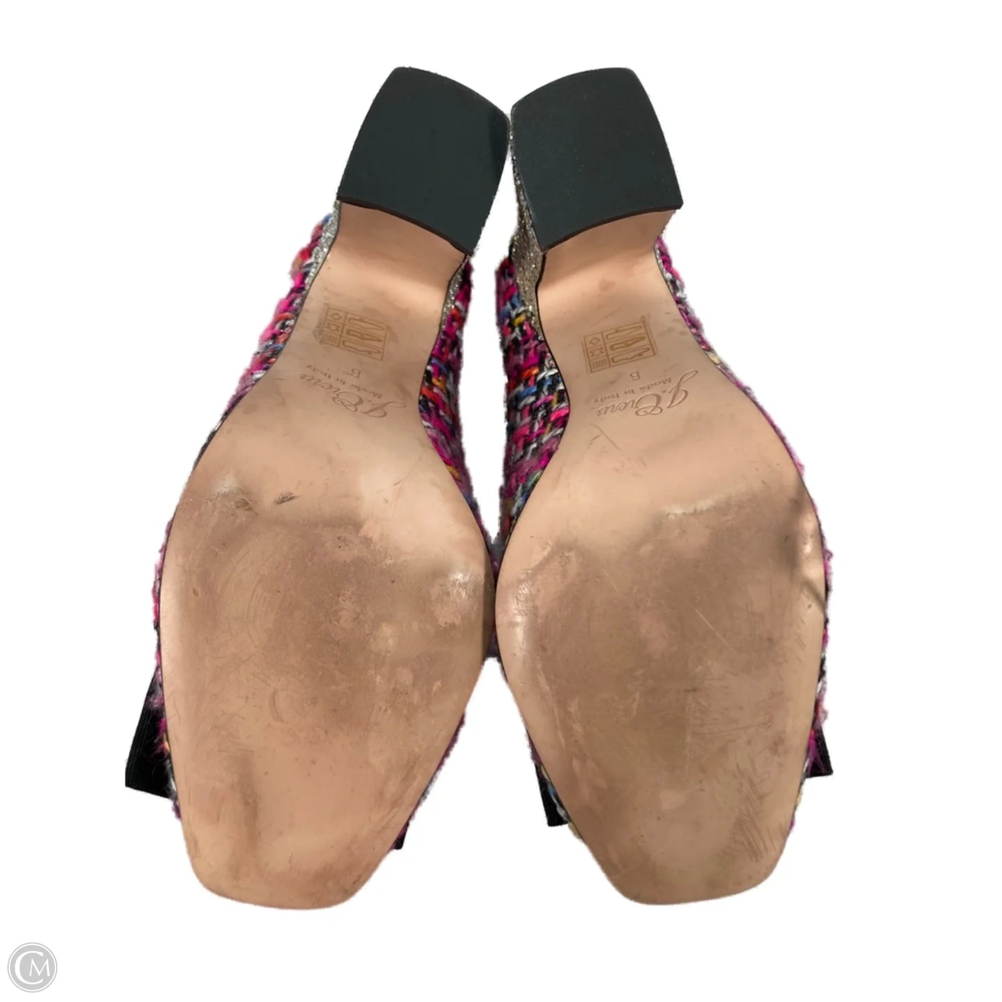 Shoes Heels Block By J. Crew In Black & Pink, Size: 6