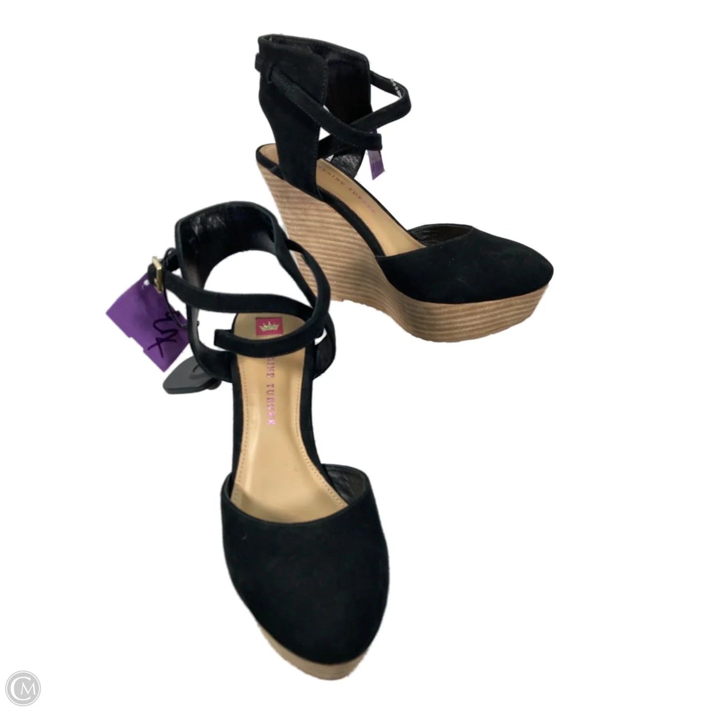 Sandals Heels Platform By Clothes Mentor In Black, Size: 7