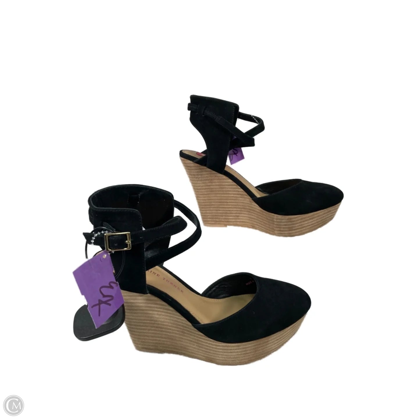Sandals Heels Platform By Clothes Mentor In Black, Size: 7
