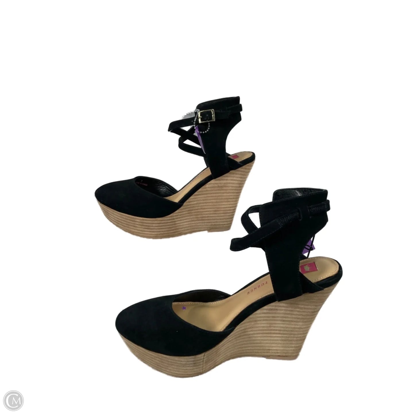 Sandals Heels Platform By Clothes Mentor In Black, Size: 7