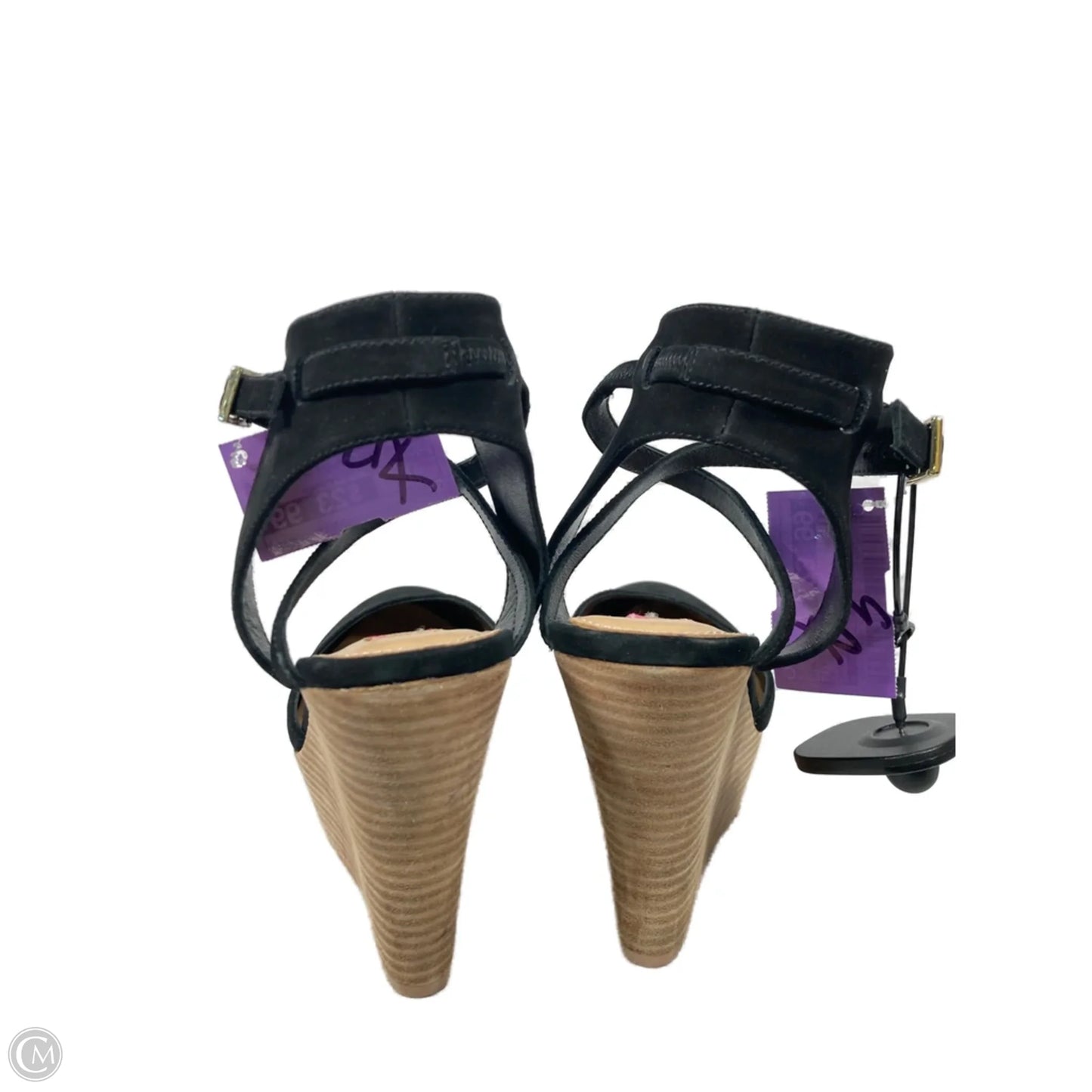 Sandals Heels Platform By Clothes Mentor In Black, Size: 7
