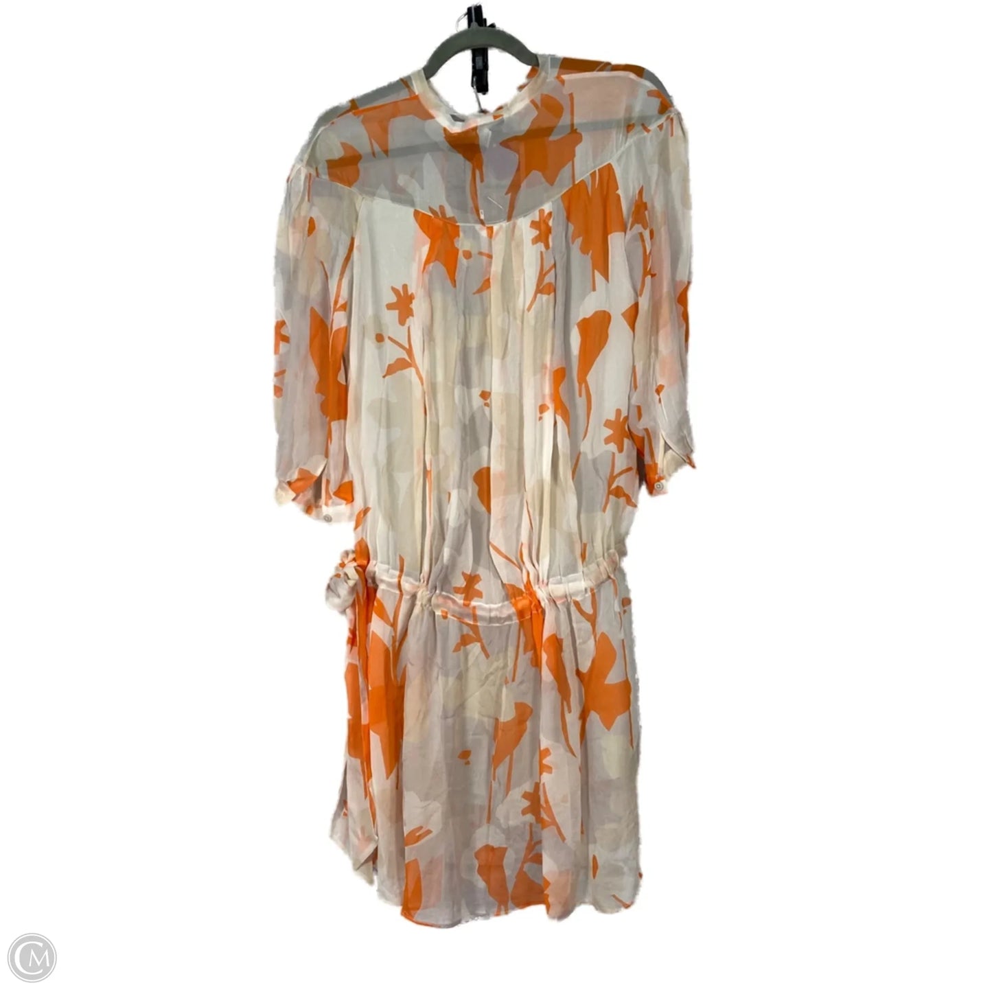 Dress Designer By Diane Von Furstenberg In Orange & White, Size: M
