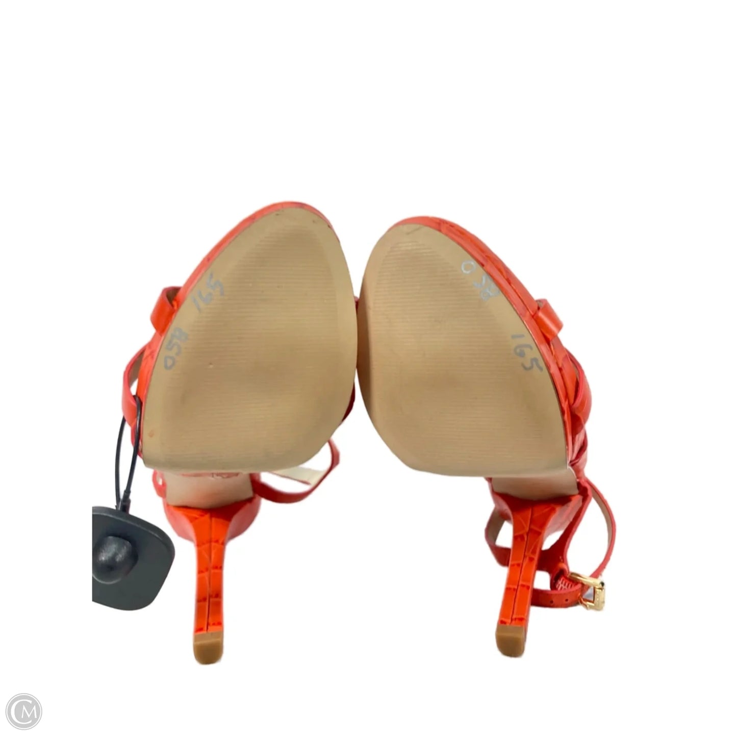Sandals Heels Stiletto By Michael By Michael Kors In Orange, Size: 9