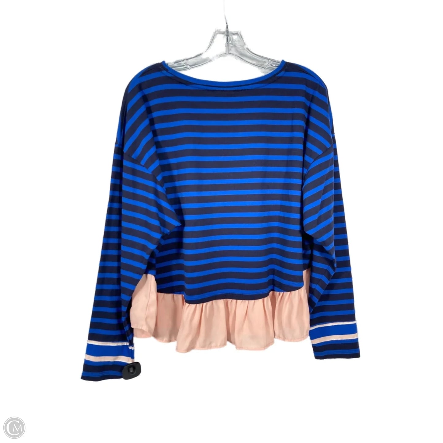 Top Long Sleeve By Deletta In Blue & Pink, Size: Xl