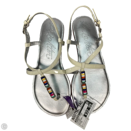 Sandals Flats By Brighton In Silver, Size: 6