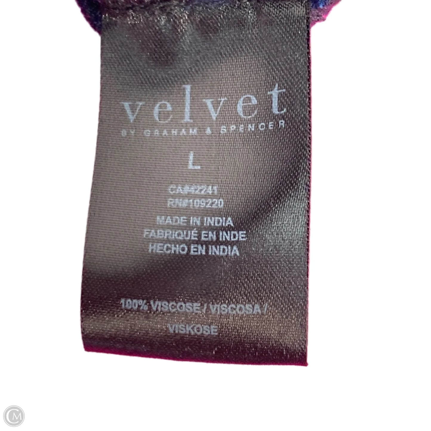 Top Long Sleeve By Velvet By Graham & Spencer In Blue, Size: L