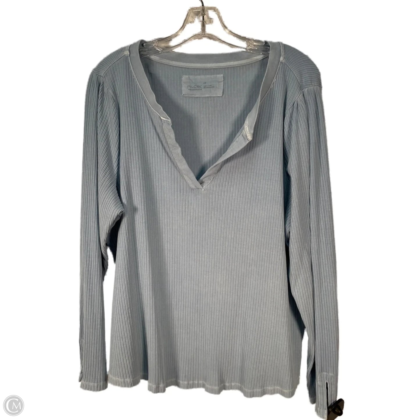 Top Long Sleeve By Pilcro In Blue, Size: 2x