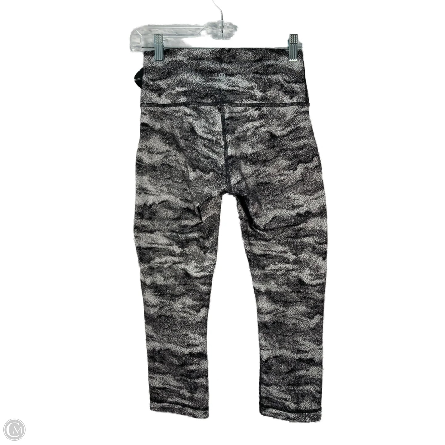Athletic Capris By Lululemon In Black & White, Size: S