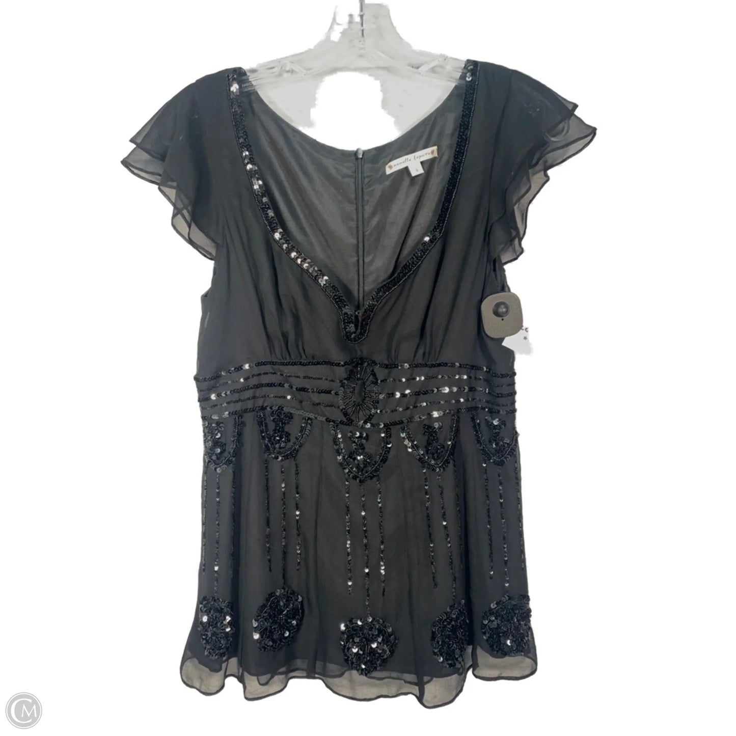 Blouse Short Sleeve By Nanette Lepore In Black, Size: S