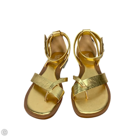 Sandals Heels Block By Franco Sarto In Gold, Size: 8.5