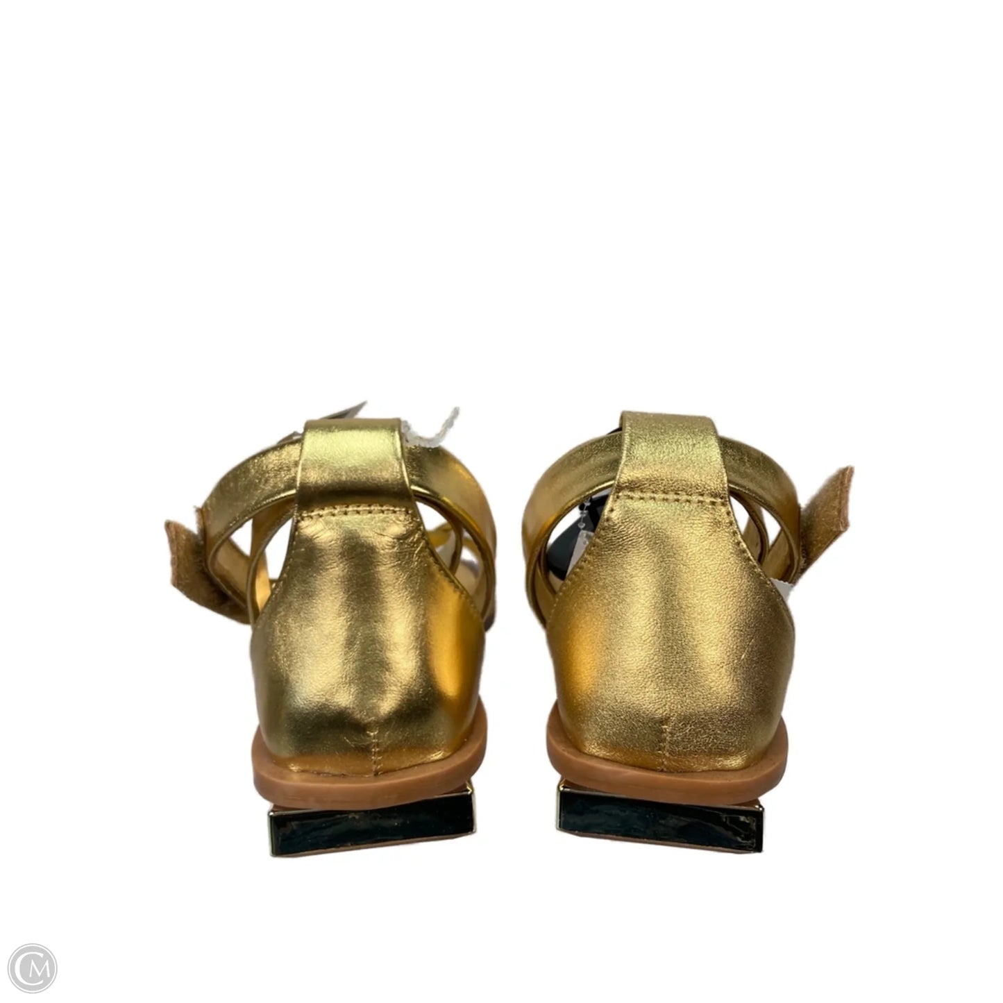 Sandals Heels Block By Franco Sarto In Gold, Size: 8.5