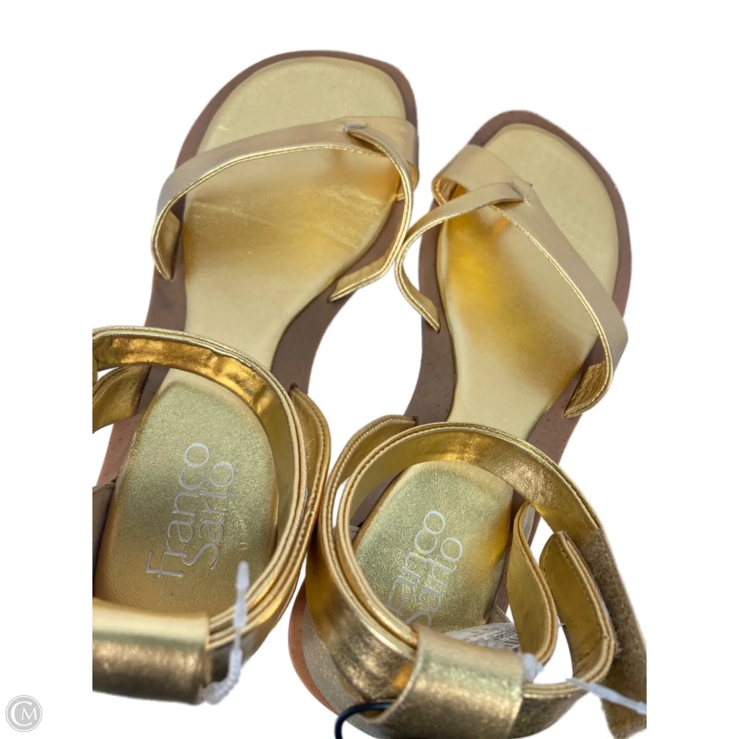 Sandals Heels Block By Franco Sarto In Gold, Size: 8.5