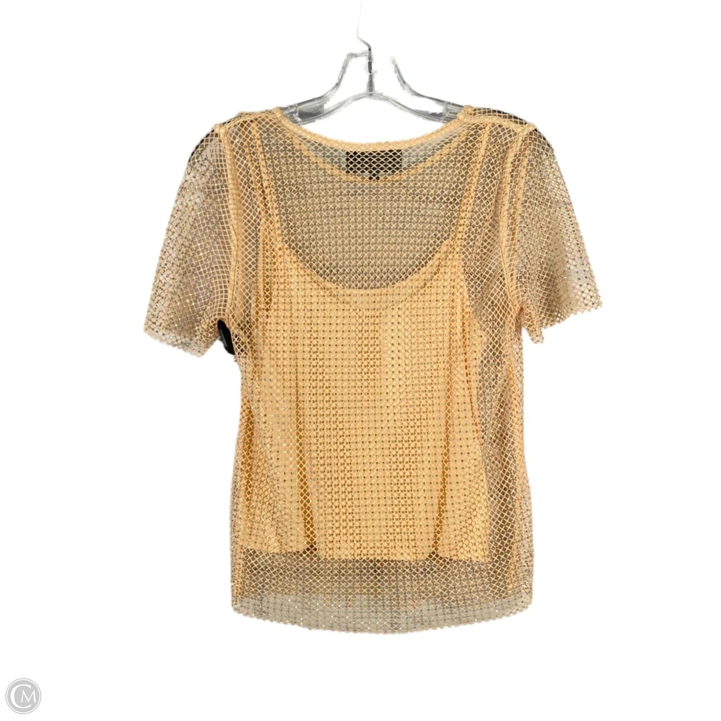 Top Short Sleeve By Sunday In Brooklyn In Gold, Size: S