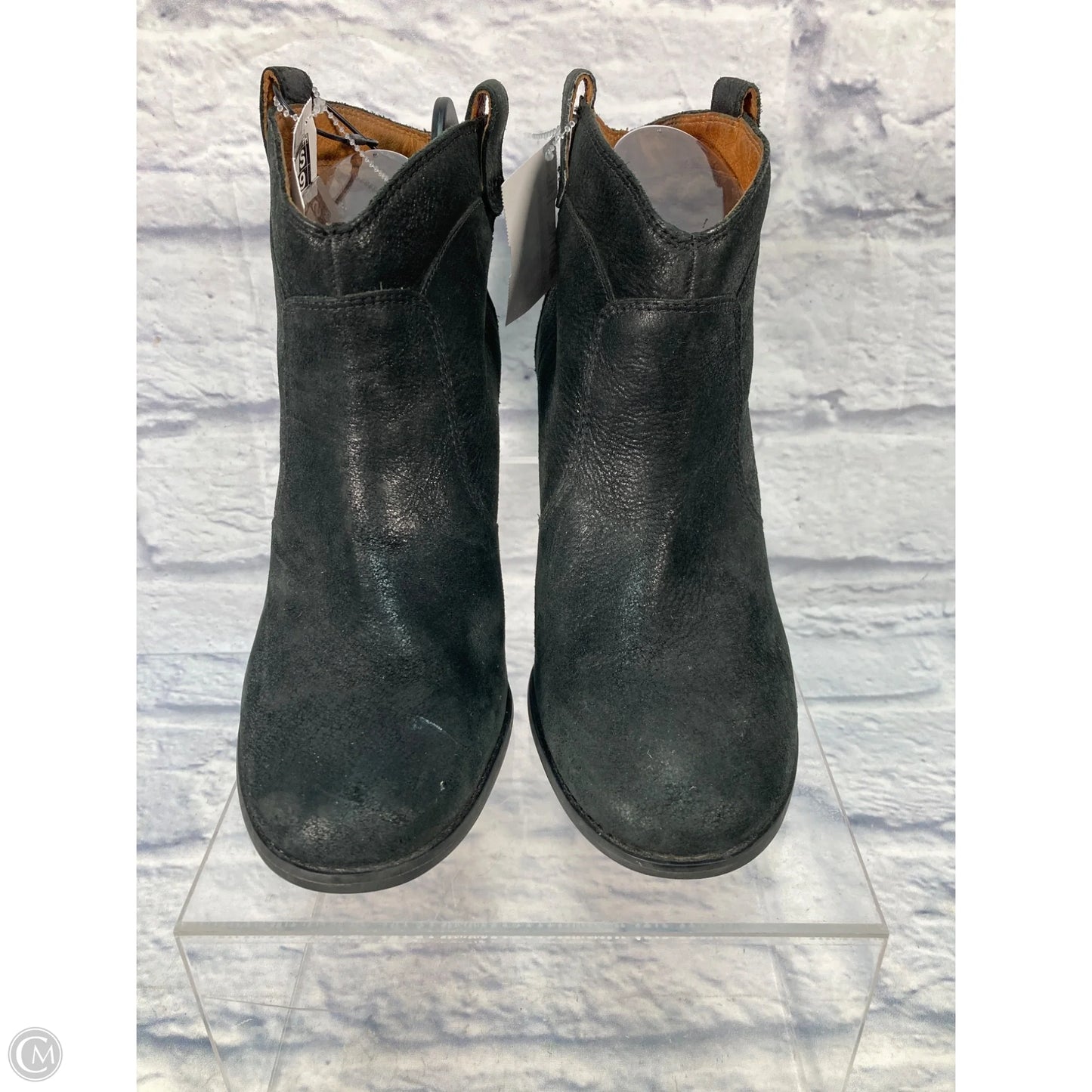 Boots Ankle Heels By Clarks In Black, Size: 9.5