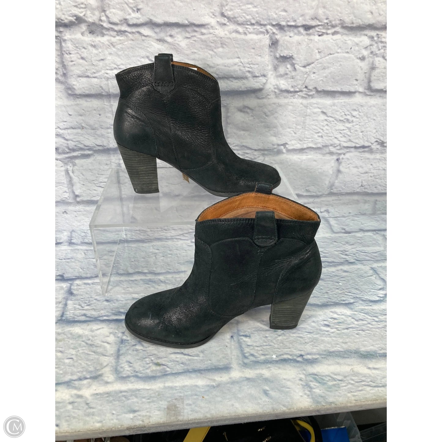 Boots Ankle Heels By Clarks In Black, Size: 9.5