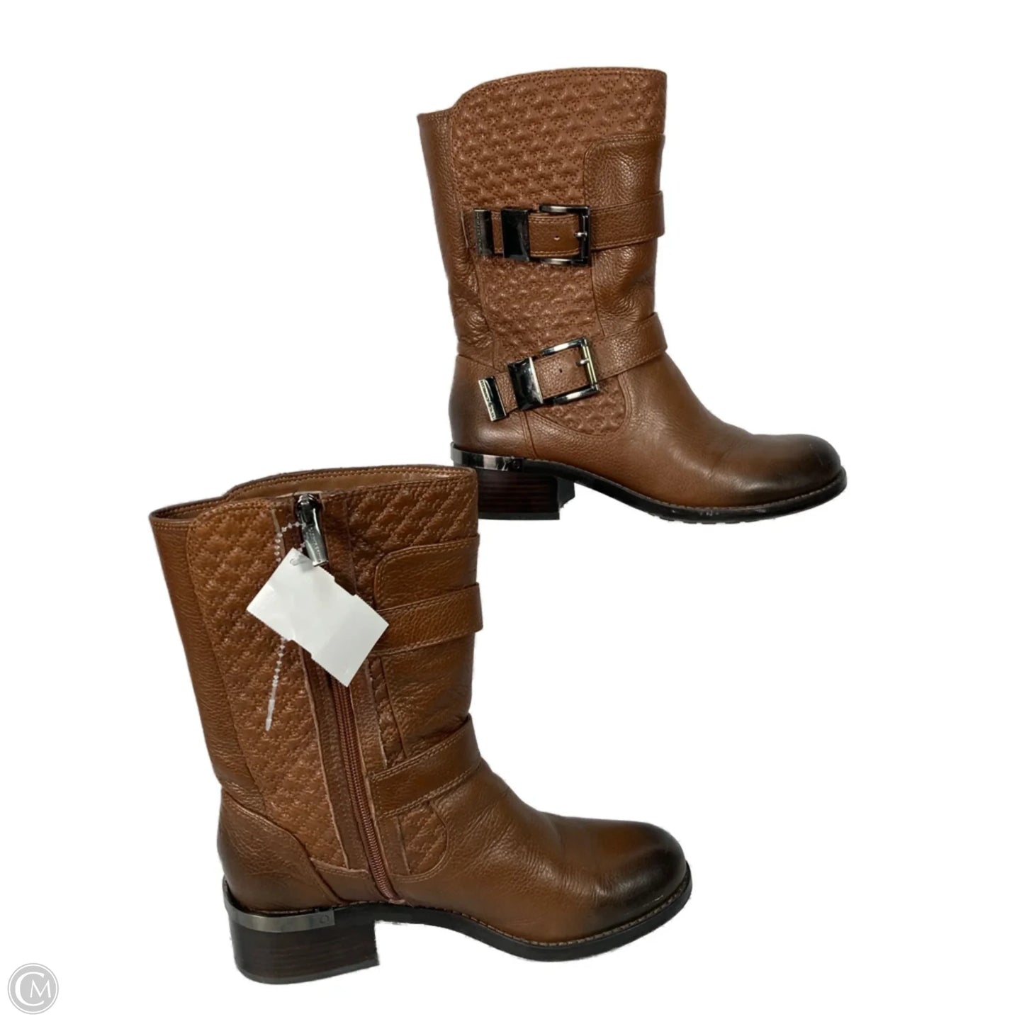 Boots Mid-calf Heels By Vince Camuto In Brown, Size: 8