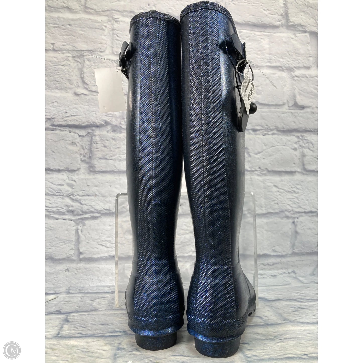 Boots Rain By Hunter In Black & Blue, Size: 8