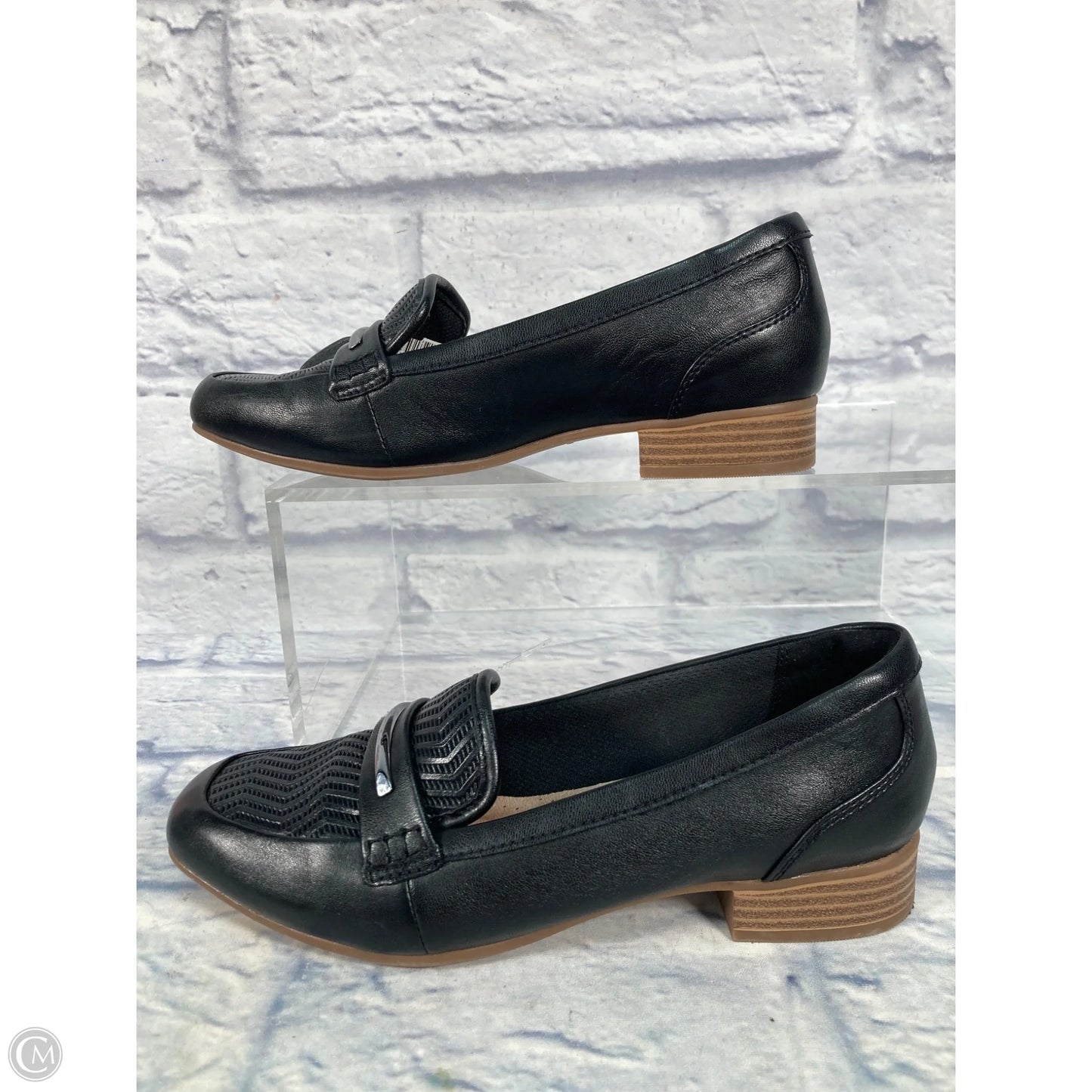 Shoes Heels Block By Clarks In Black & Brown, Size: 7