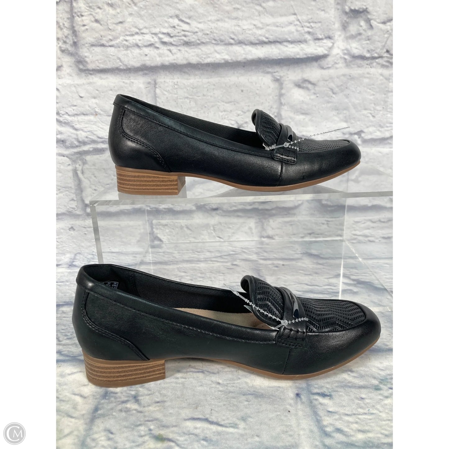 Shoes Heels Block By Clarks In Black & Brown, Size: 7