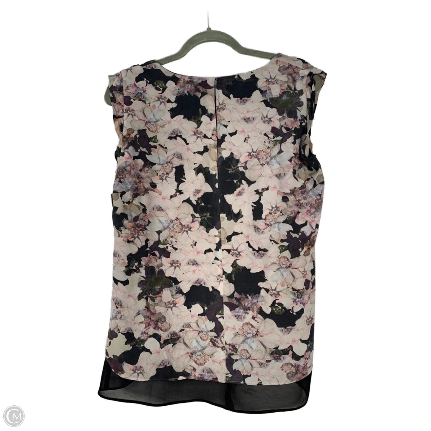 Blouse Sleeveless By Rebecca Taylor In Black & Pink, Size: S